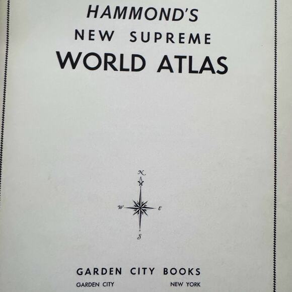 Hammond’s New Supreme World Atlas – 1953 Vintage Edition, Garden City Books - Picture 2 of 10
